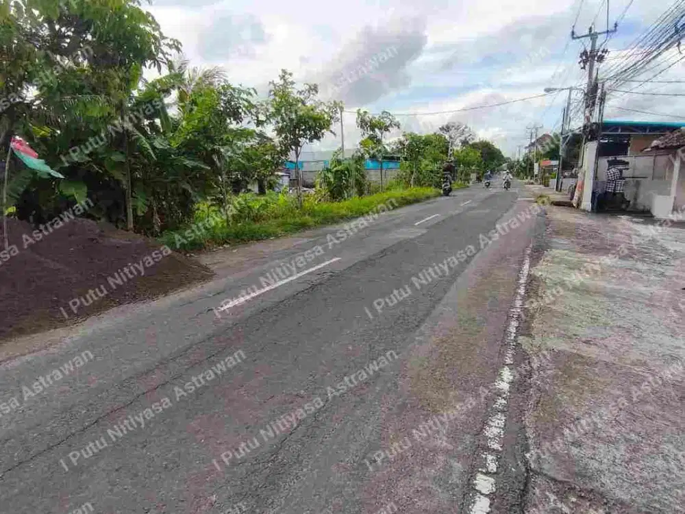 DISEWAKAN Tanah Pinggir Jalan Utama Waribang Kesiman Denpasar Timur