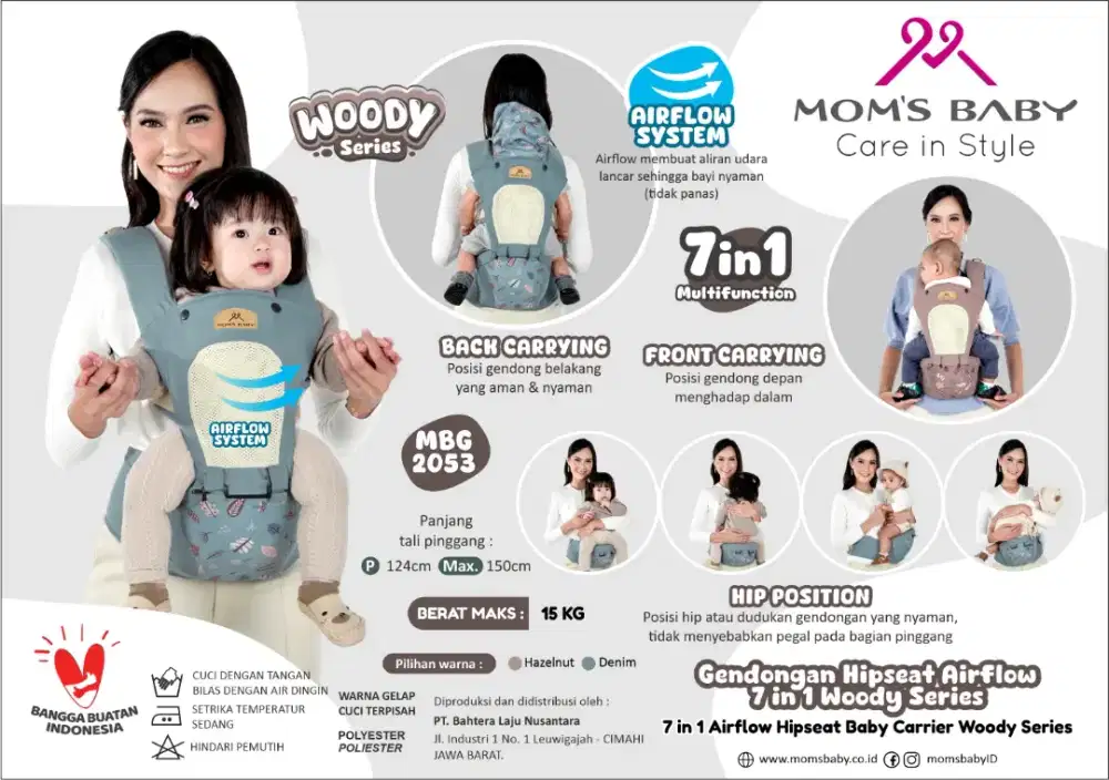 Mbg 2053 gendongan hipseat merk MOM'S BABY