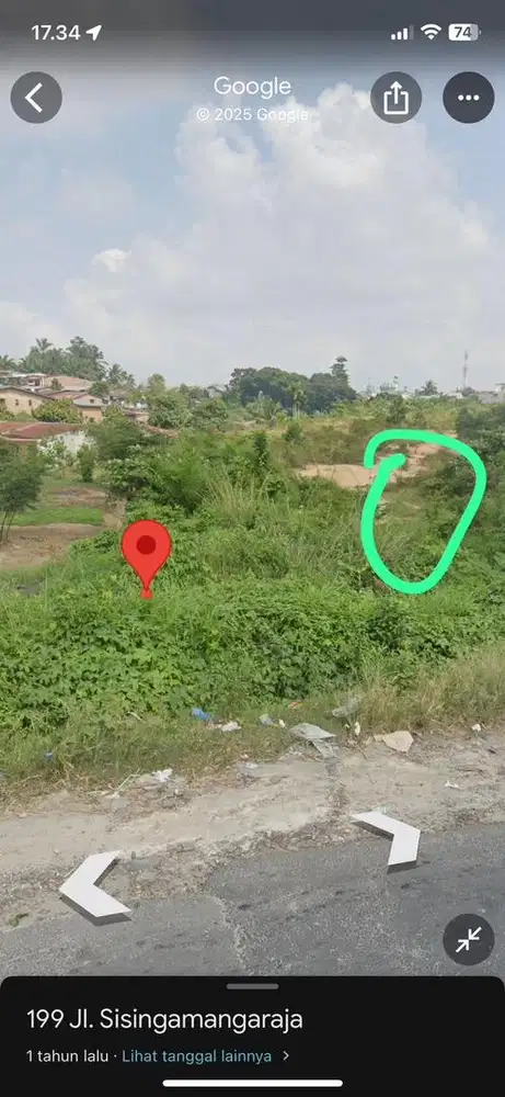 Dijual Tanah SHM jl sisingamangaraja p.siantar