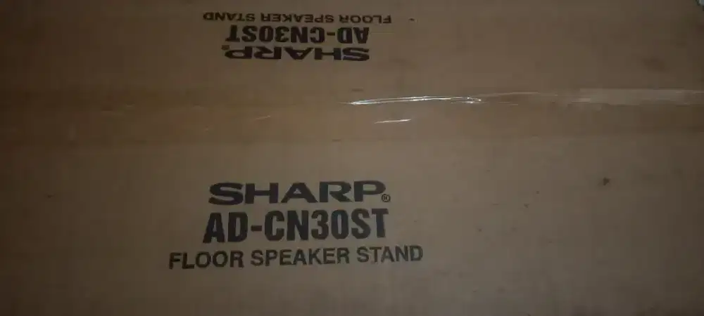 Di jual stand speaker merk Sharp masih baru harga 200 minat nego tlp