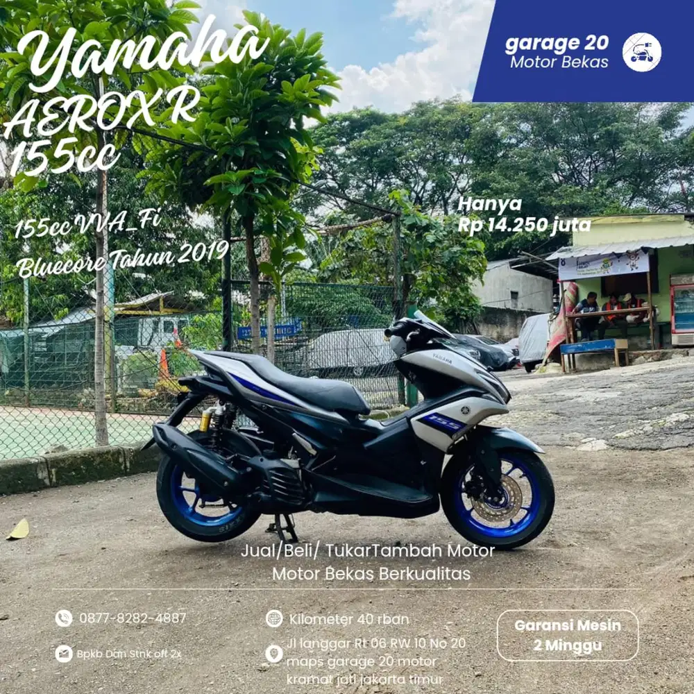 YAMAHA Aerox R 155cc VVA_Fi Bluecore Fi  Tahun 2019