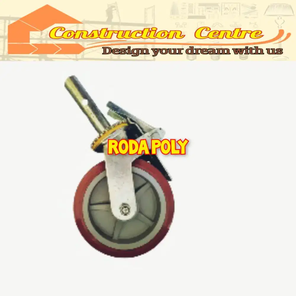 roda scaffolding poly red