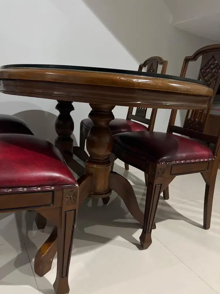 meja kursi makan jati bekas