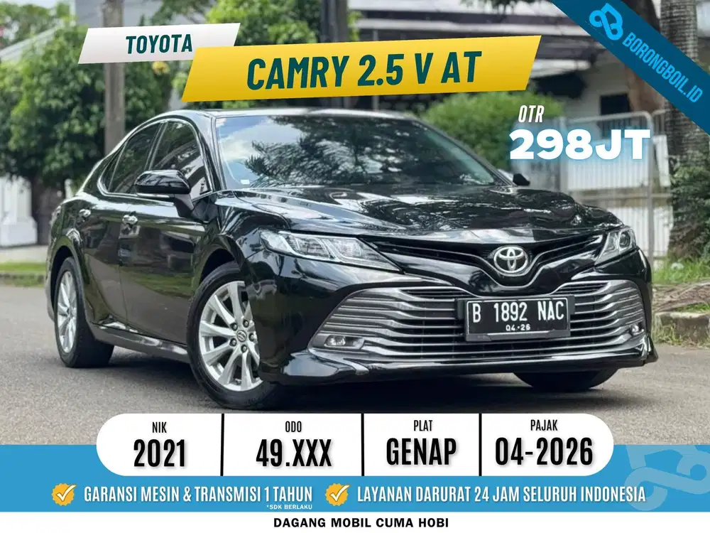TDP 10JT!! Toyota Camry 2.5 V AT 2021 Hitam
