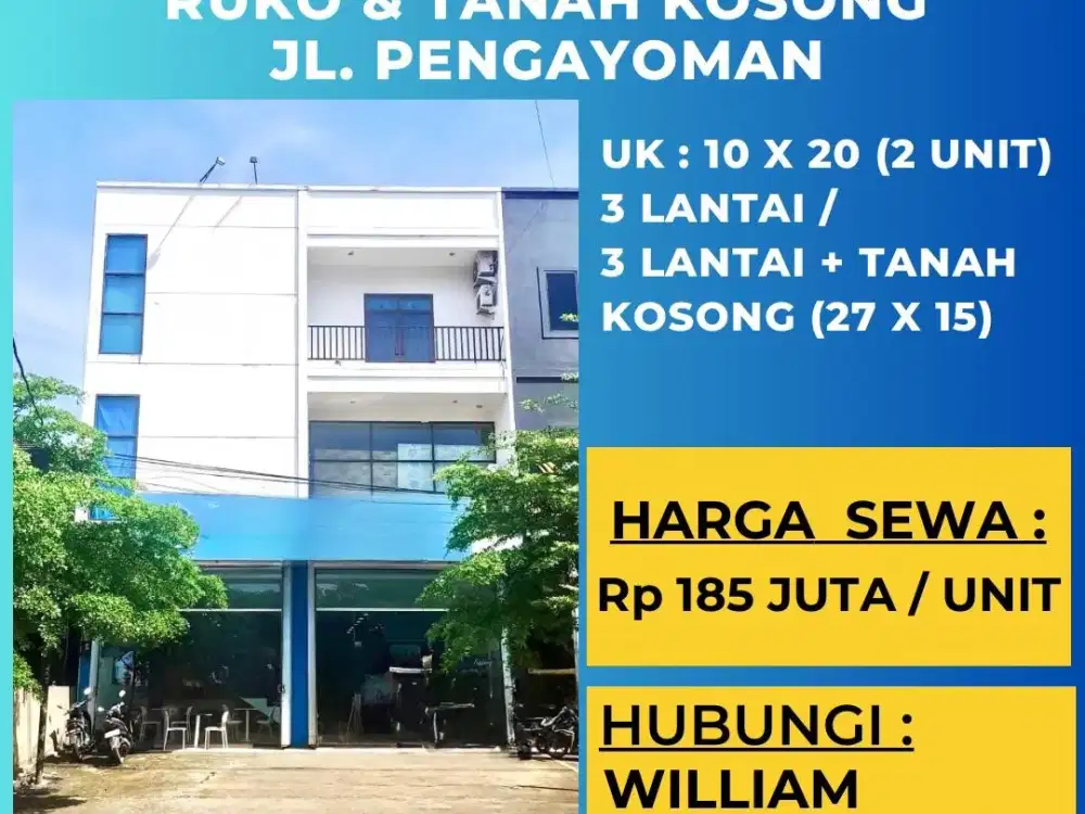 DI SEWAKAN RUKO JL PENGAYOMAN PANAKKUKANG MAKASSAR