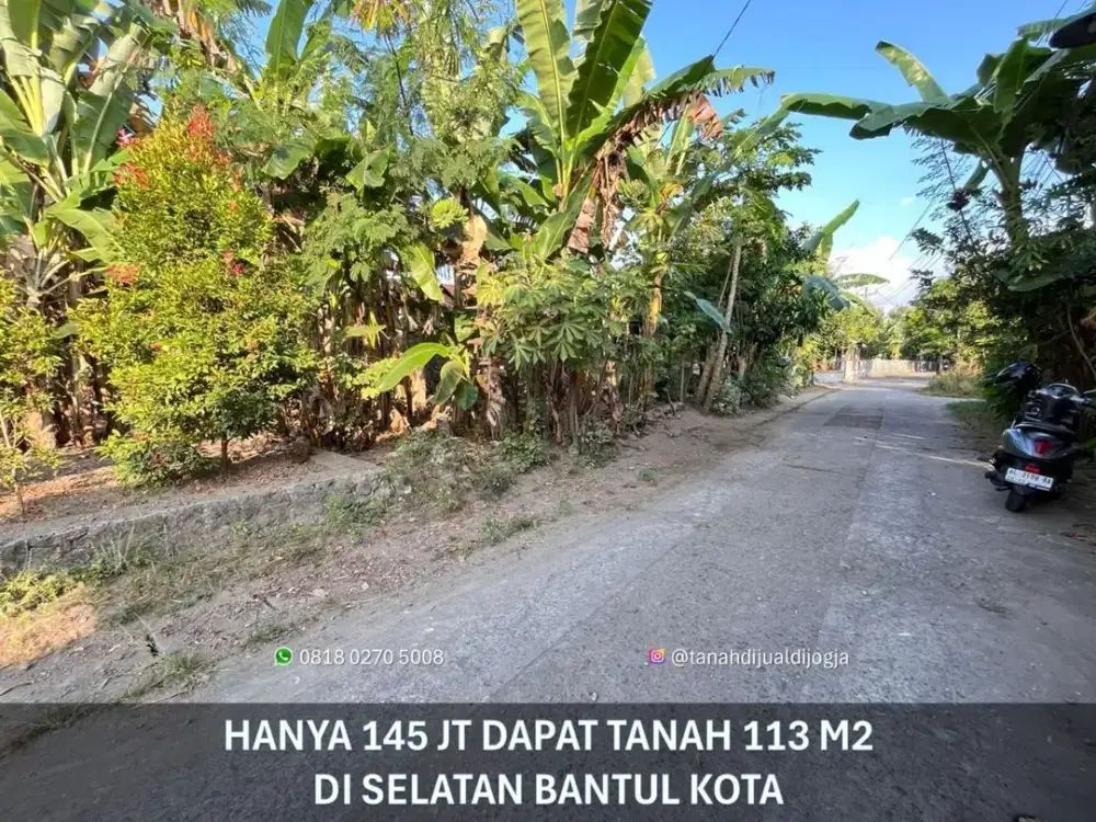 Tanah Dijual dekat Gereja Ganjuran di Jl Parangtritis KM 15 Siap Bangun