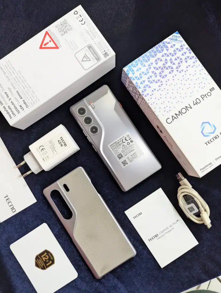 Tecno Camon 40 Pro 5G 8/256 Fulset mulus Pemakaian Singkat