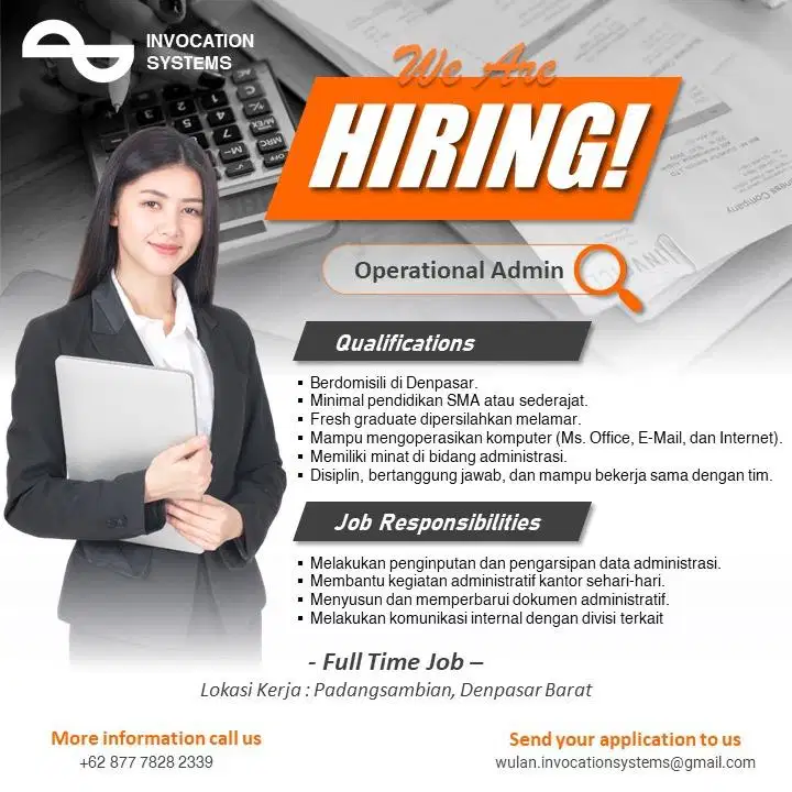 LOWONGAN KERJA ADMINISTRASI