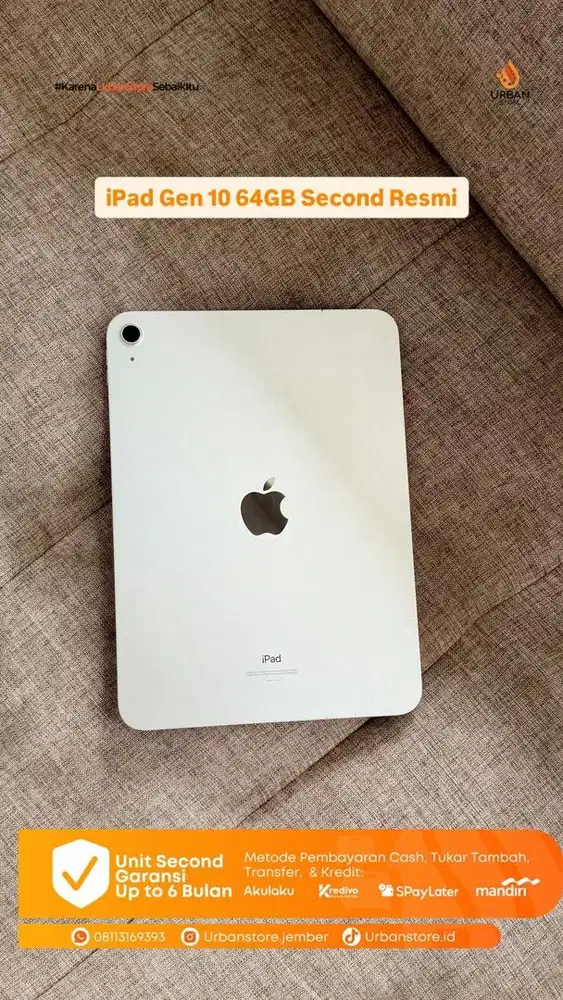iPad GEN 10 64GB SECOND RESMI