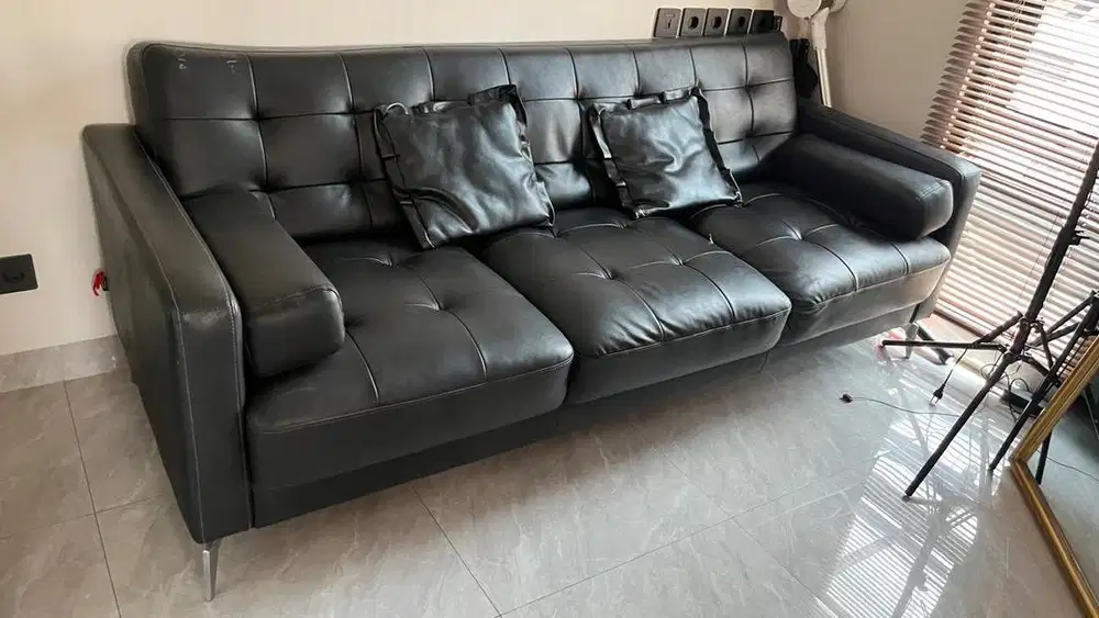 JUAL MURAH CEPAT SOFA KULIT BEKAS