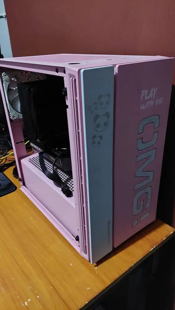 Casing Xigmatex OMG Pink + 3 Fan Nyk Nemesis RGB