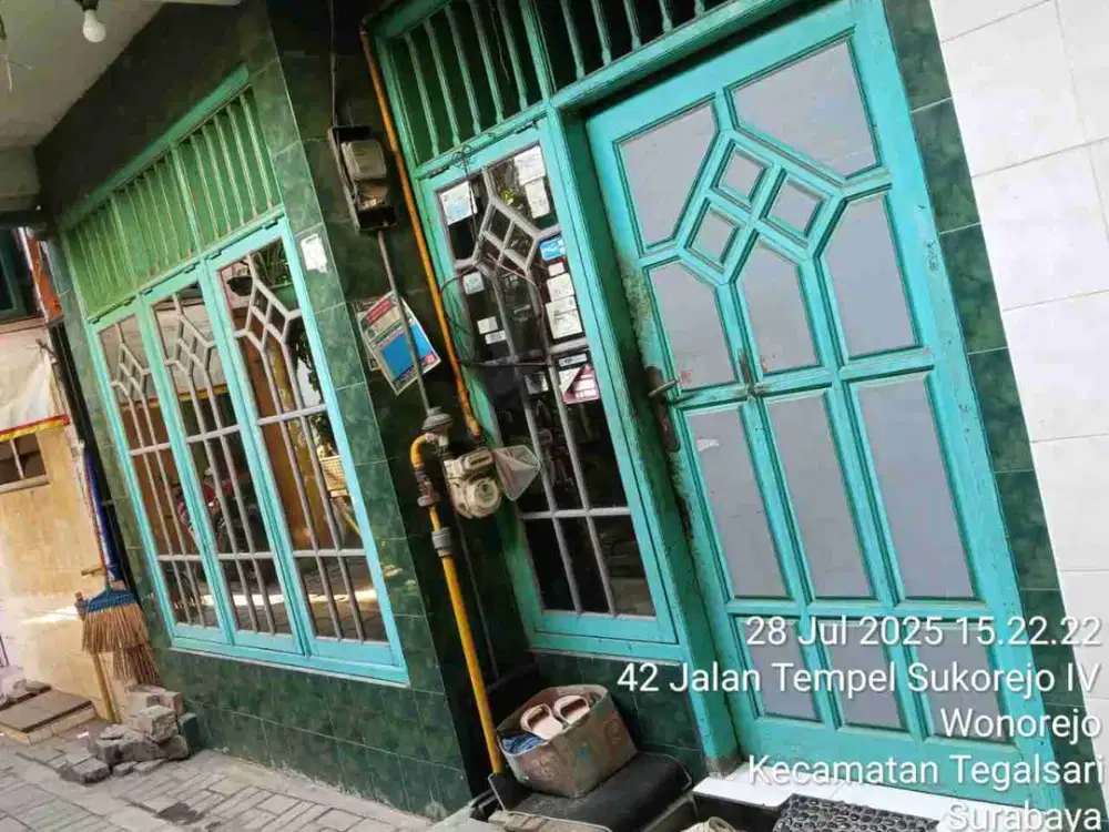 DIJUAL RUMAH
JLN  : TEMPEL SUKOREJO IV NO 38 B
KEL. : WONOREJO
KEC  : TEGALSARI
KAB  : SURABAYA