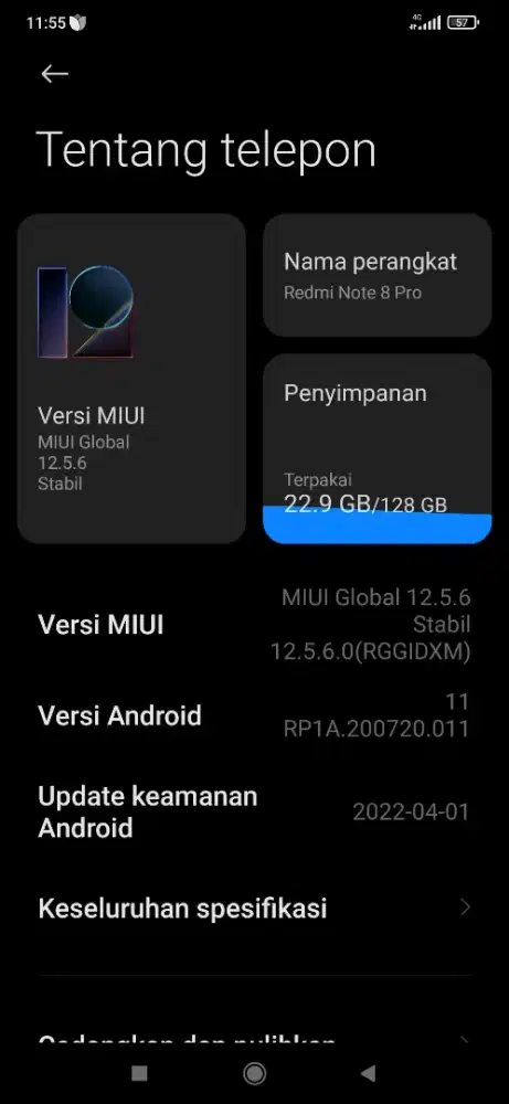 Redmi Note 8 Pro Ram 6/128 Hijau