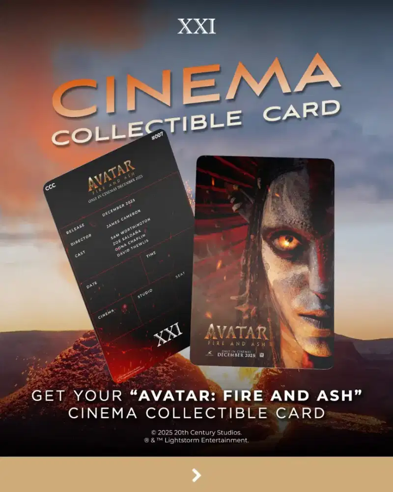 Cinema Collectible Card XXI #007 AVATAR Fire and Ash