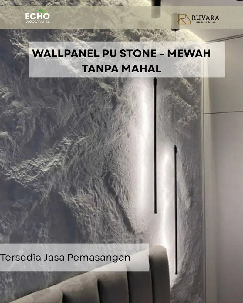 PU Stone Wall Panel - Dekorasi Dinding Batu Alam Premium Ringan