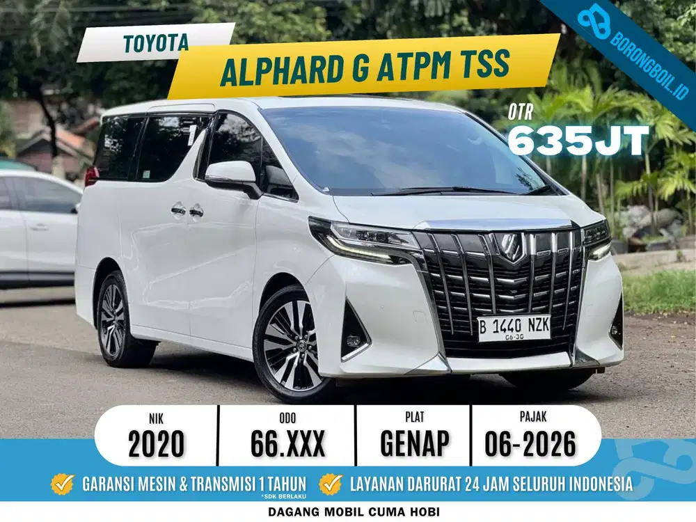 Toyota Alphard G ATPM TSS
2020 Putih