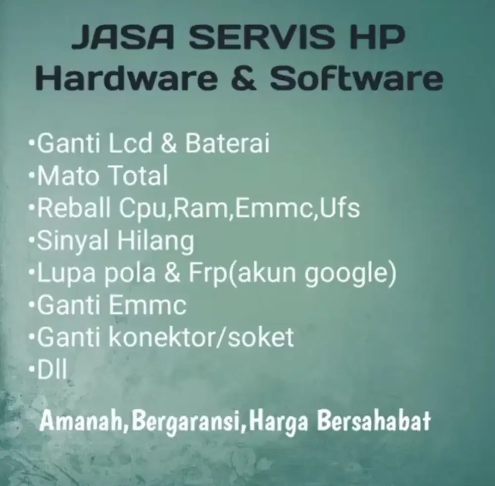 Service hp android iphone ganti konektor, lcd, reball cpu, emmc, ufs