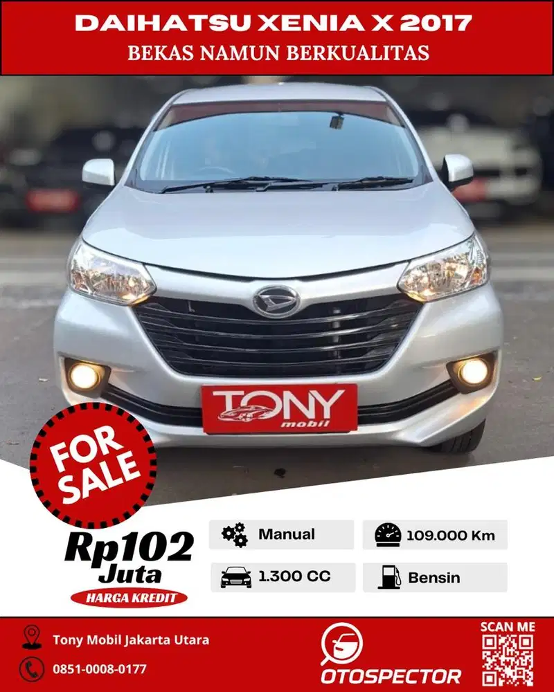 Daihatsu Xenia 1.3 X Manual 2017 Silver