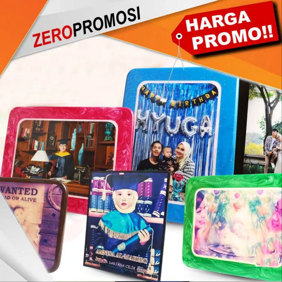 Sedia Souvenir Cetak Foto Glasswood Custom Termurah