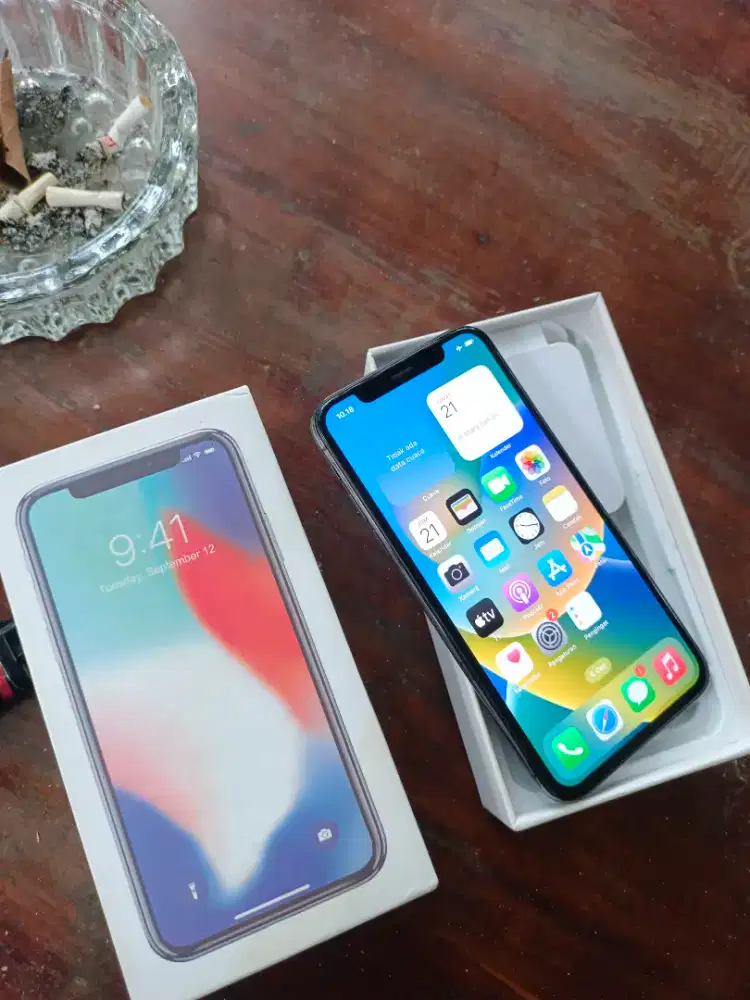 Iphone x 256gb regist sinyal abadi face id off harga NETT NO NEGO