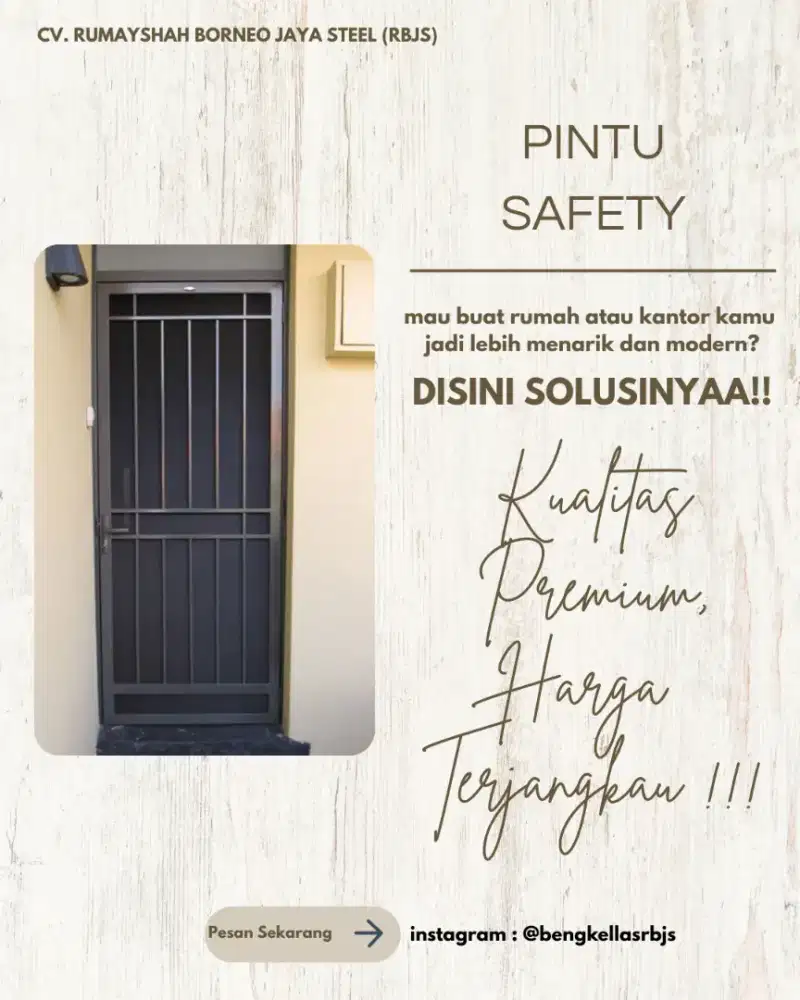 PINTU SAFETY KUAT DAN ANTI KARAT
