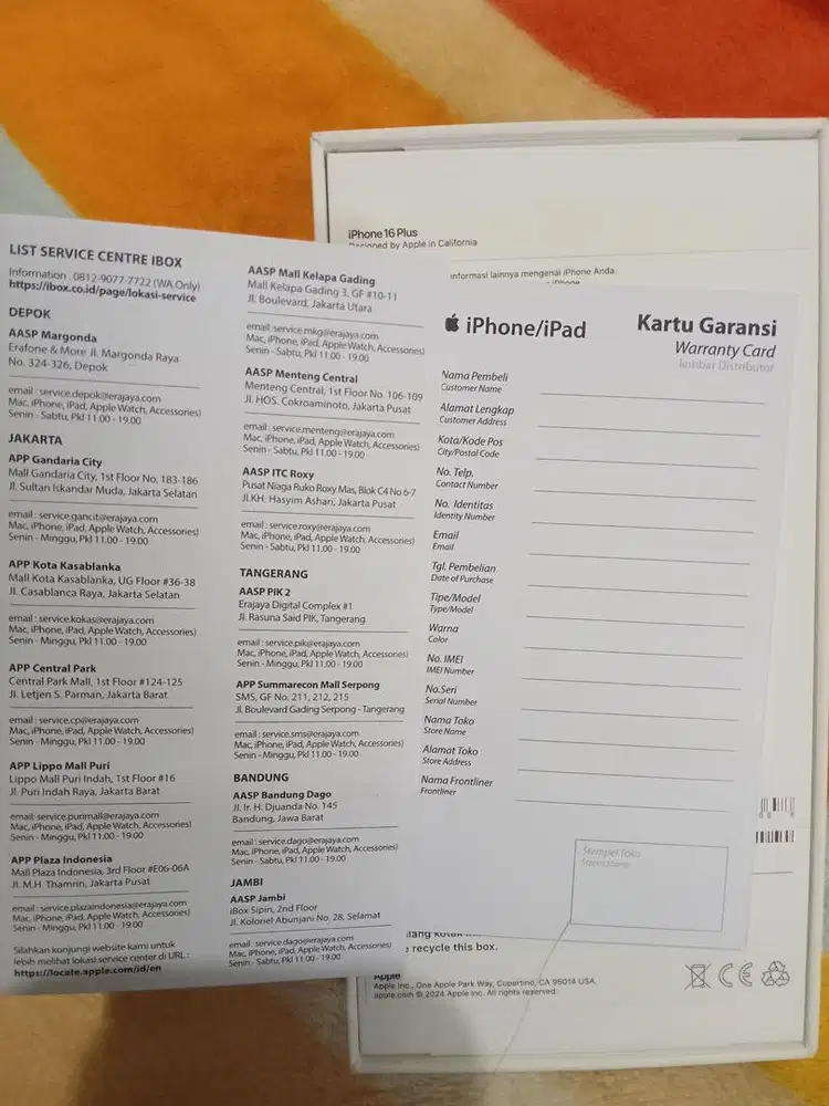 Iphone 16 plus 256gb ultramarine ibox