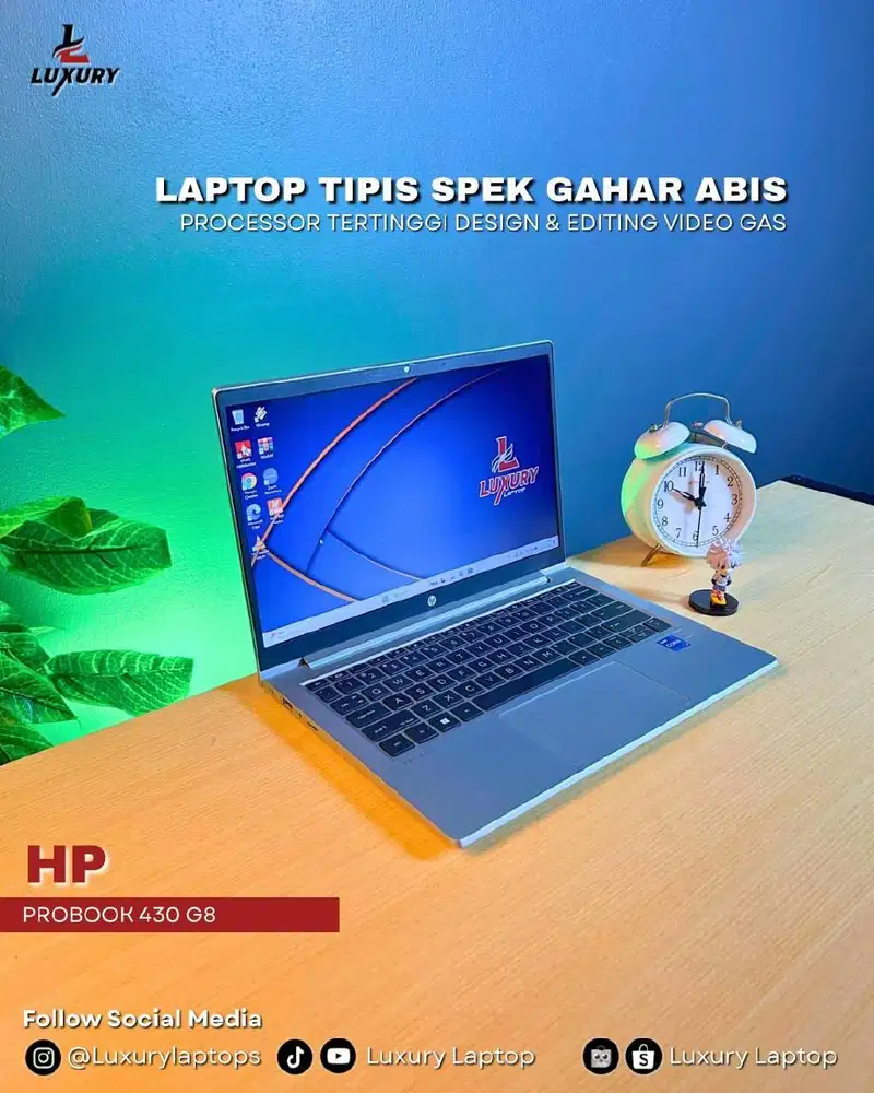 LAPTOP HP PROBOOK 430 G8 SLIM 11TH CORE I7 JUAL MURAH BU SSD RAM