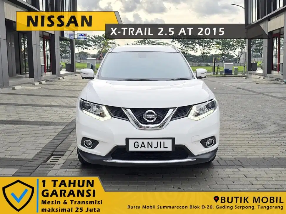 New Xtrail 2.5 AT 2015 Putih Pajak Panjang 1 th