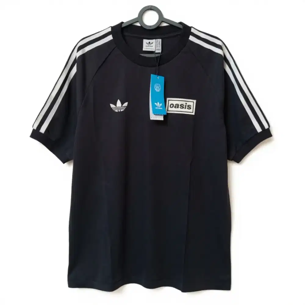Adidas X Oasis Tour 3-Stripes T-Shirt  BLack, Navy & Cream