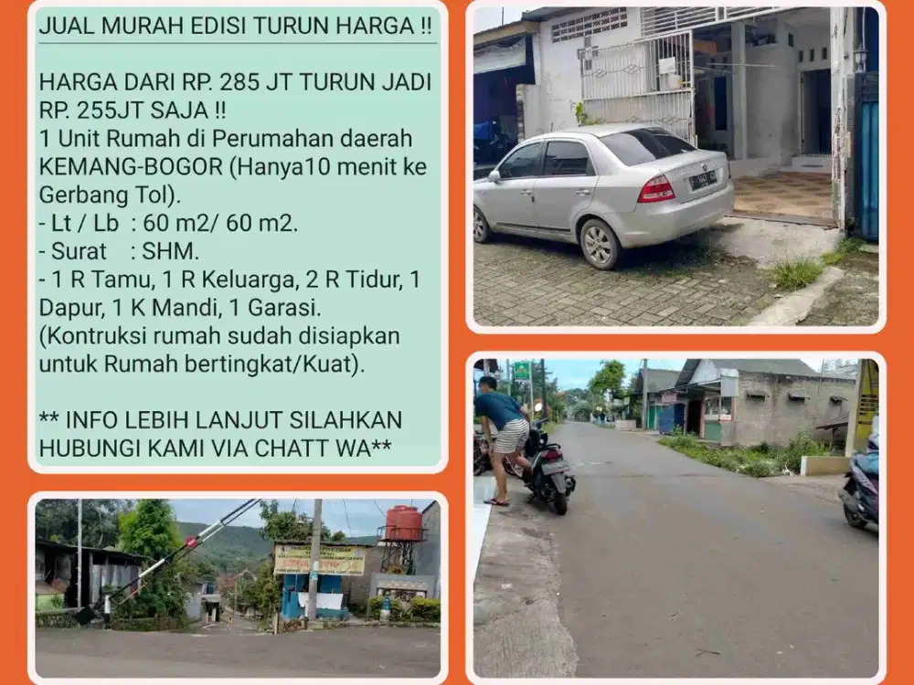 Rumah Komplek Asri & Damai – Lingkungan Tenang untuk Keluarga di KEMANG-BOGOR.