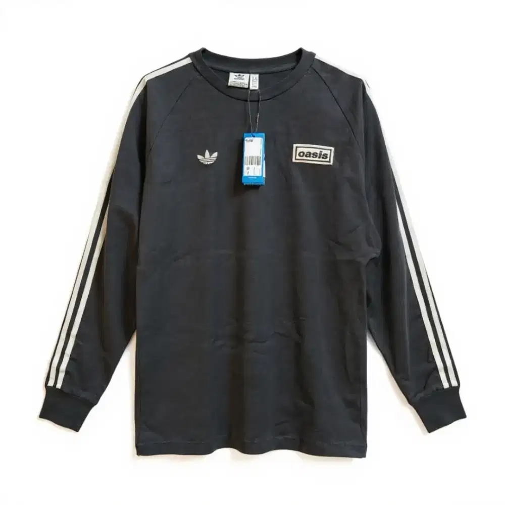 Adidas X Oasis 3 Stripes Long Sleeve T-Shirt Unisex Balck & White