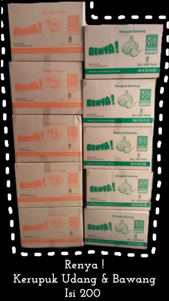 Kerupuk udang + kerupuk bawang per dos  isi 200pc - Brontz Jogja