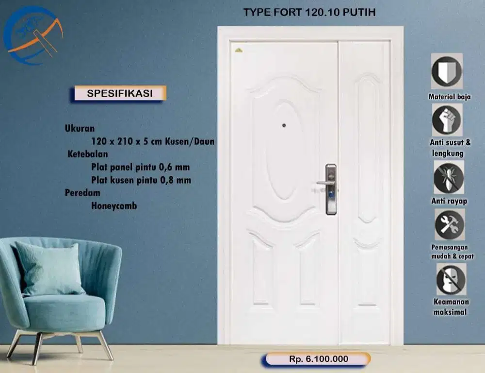 Jual Pintu baja mewah kualitas premium kota Padang