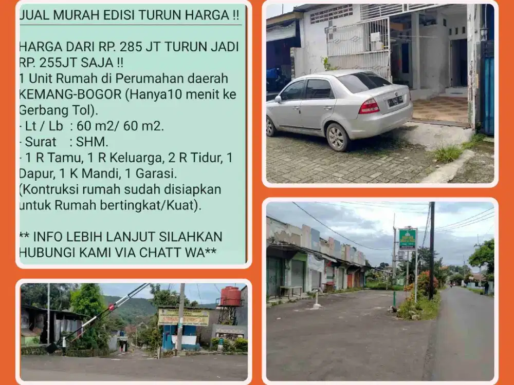 Rumah Komplek dengan Jalan Lebar – Akses Nyaman & Tidak Sempit di KEMANG - BOGOR.