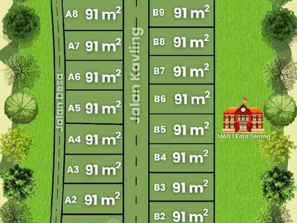 Dijual Tanah Kavling Sterategis di Kota Serang Banten