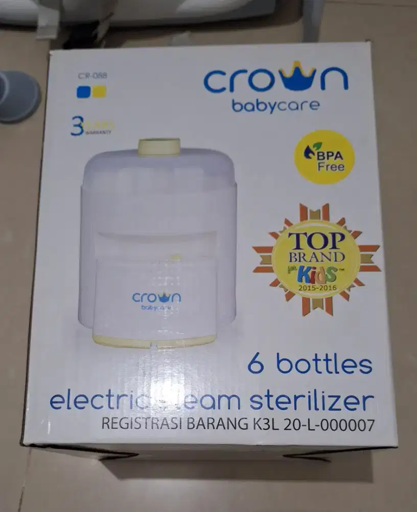 Electric steam sterilizer merk Crown