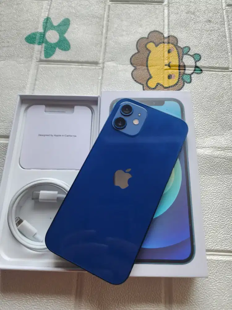 Iphone 12 128gb ex ibox warna blue