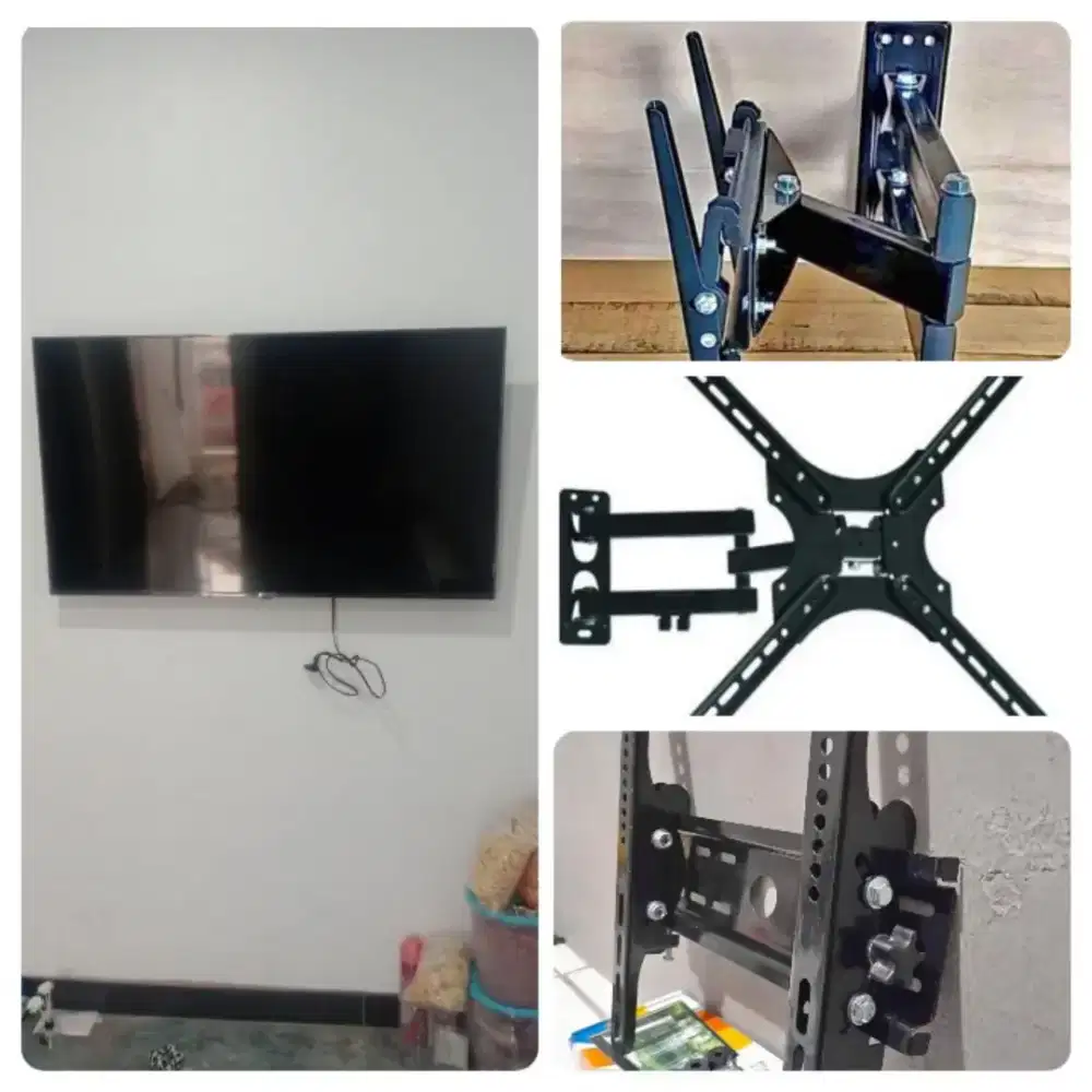 Pasang bracket tv di dinding plat tebal