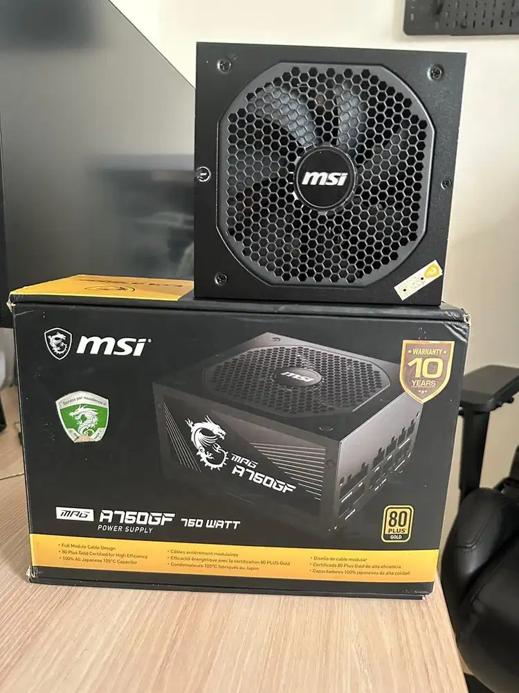 PSU MSI MAG A750GF 750W Gold Fullset Garansi Panjang