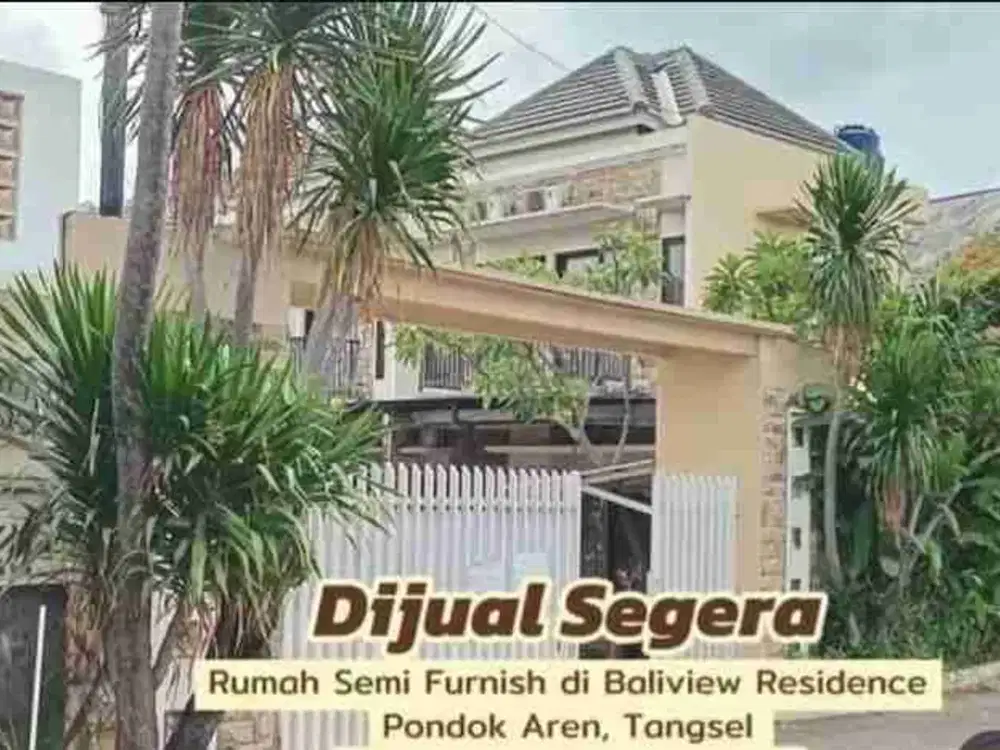Rumah Semi Furnished 2 lantai Baliview Cirendeu Tangerang Selatan