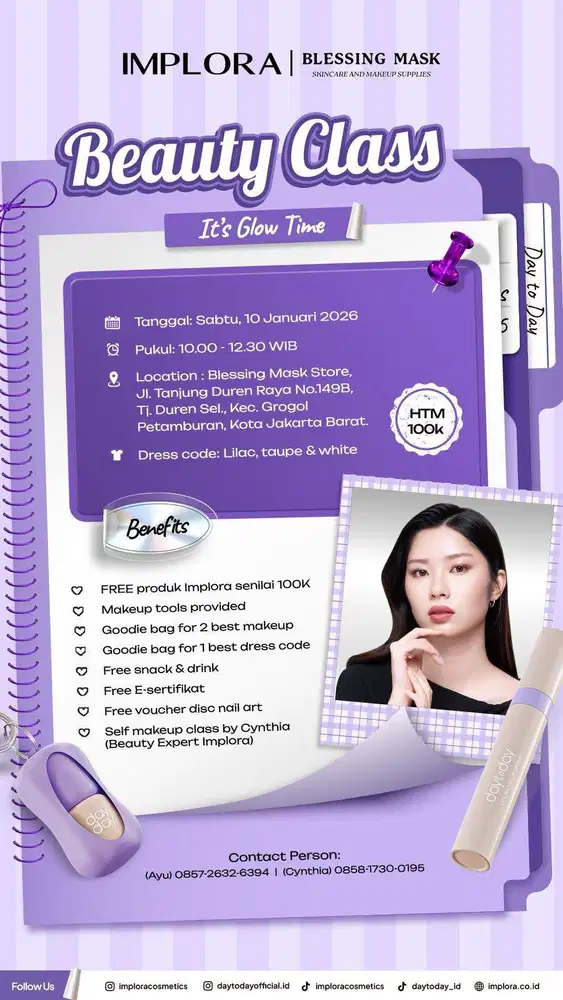 Beauty Class di BlessingMask Makeup Supplies Store x Implora