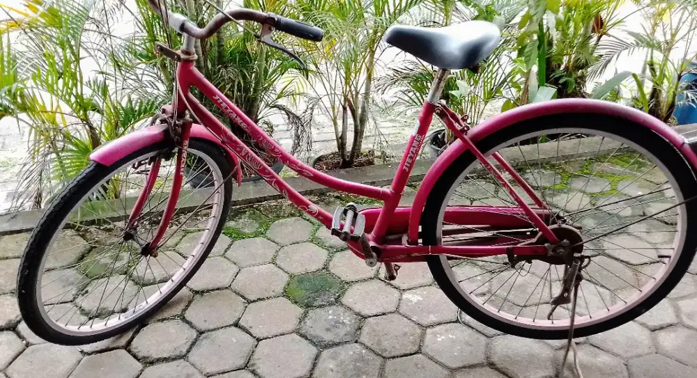 Sepeda Mizi Size 26 Pink Ban Baru siap pakai