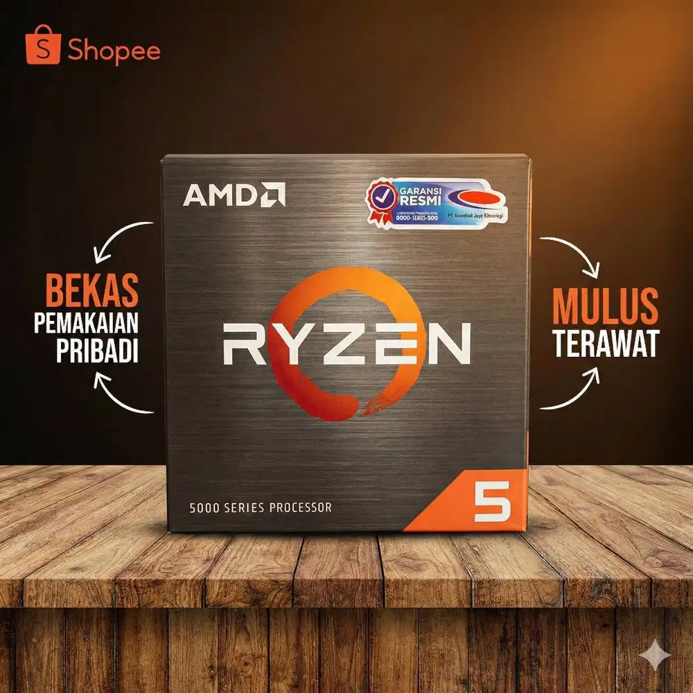 Processor AMD Ryzen 5 5600X Box Fullset Original - Bukan Tray