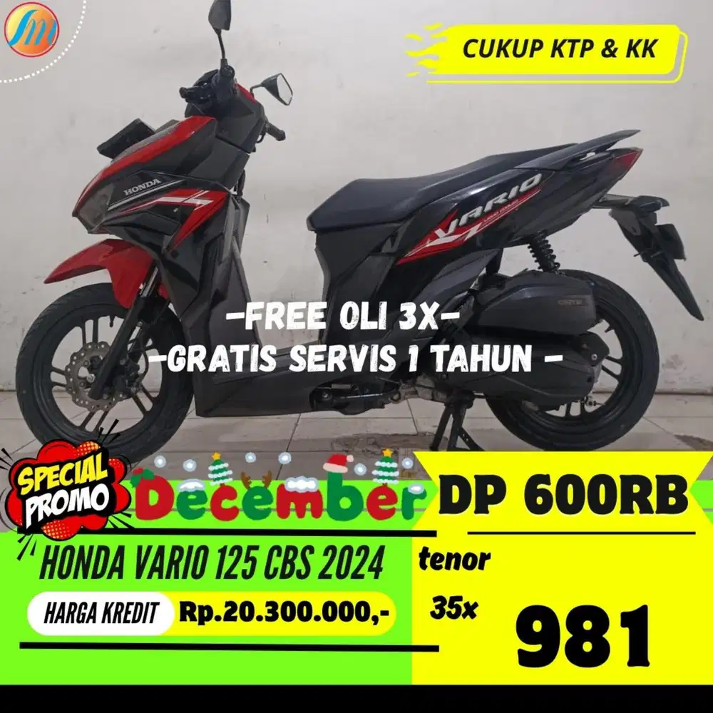 DP CUMA 600RIBU HONDA VARIO 125 CBS 2024 ANGSURAN SANGAT RINGAN