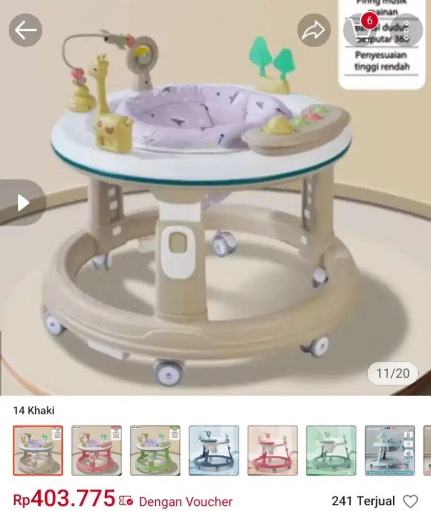 Baby Walker belajar jalan