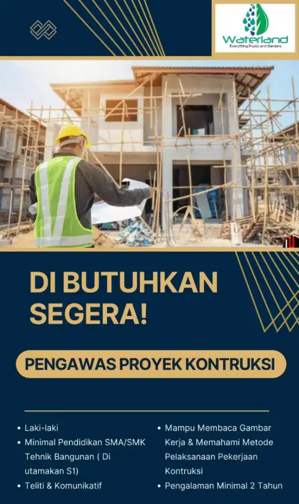 DI CARI SEGERA PENGAWAS PROYEK