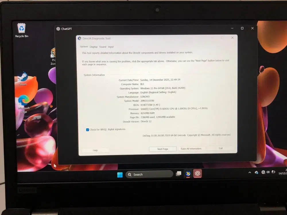 Lenovo thinkpad L390