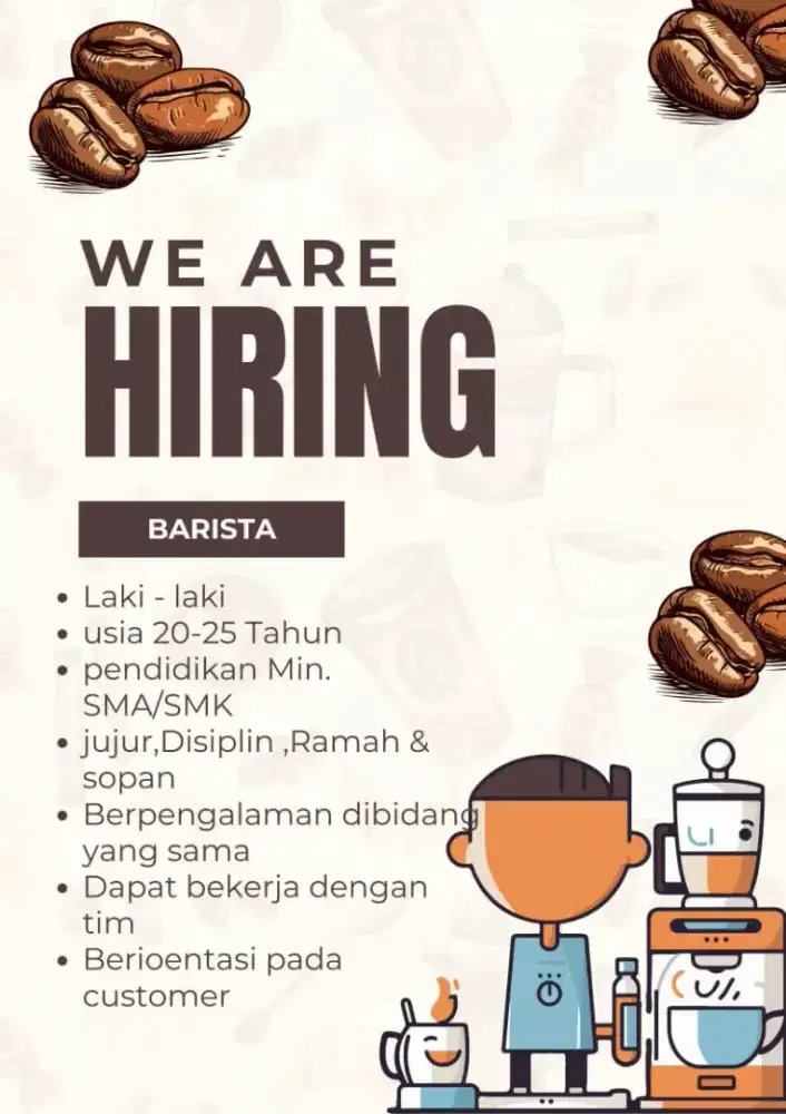 We are Hiring Barista