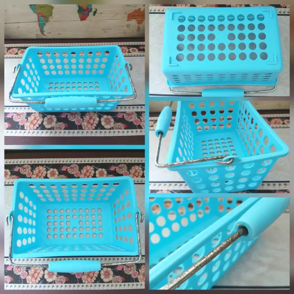 Keranjang basket plastik Clean Peg serbaguna, bekas