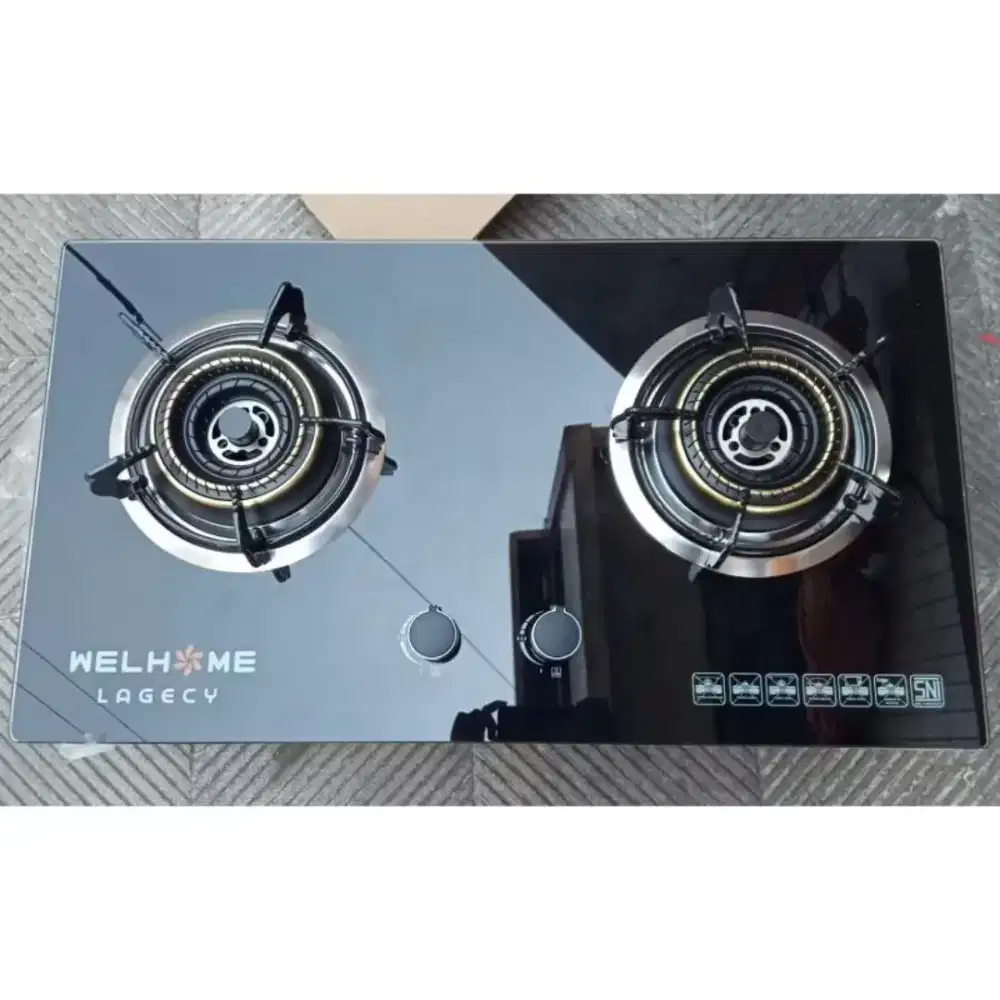 Kompor gas kaca tanam 2 tungku